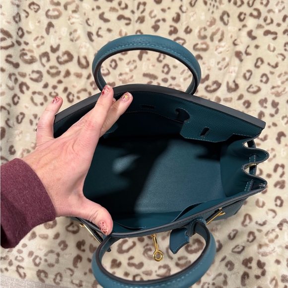 Her mes Birkin style leather bag like new Sz 30cm ❤️VDAY DEAL 1 day only❤️ - Picture 6 of 13